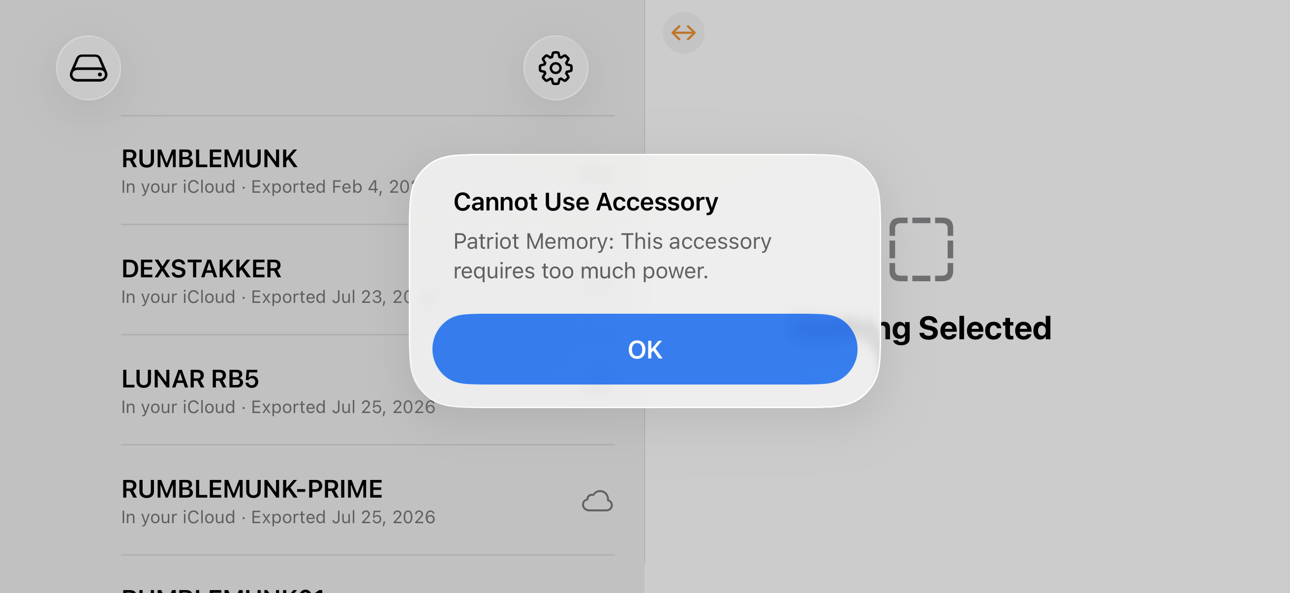 iOS refusing a USB drive that draws too much power